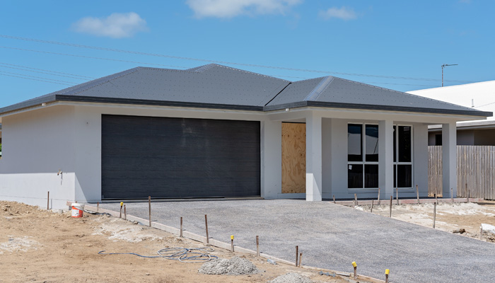Family Home Construction In Australian Country Town