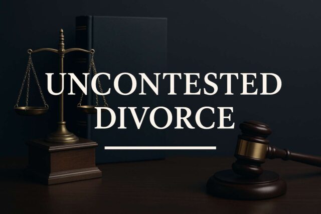 uncontested divorce graphic